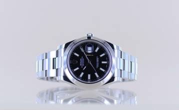 Thumbnail von Rolex Datejust II Stahl Oyster black Stick Dial 41mm 2013 schwarz 116300 B+P