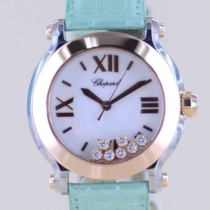  Chopard Happy Sport Flying Diamonds Stahl Roségold 36mm Luxus  