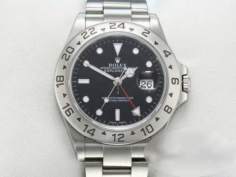  Rolex Explorer II 16570 Stahl Automatik 2001/02 Zweite Zeitzone Edelstahl Stainless Steel Oyster-band Chronometer Black Dial  
