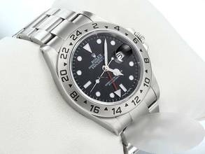 Thumbnail von Rolex Explorer II 16570 Stahl Automatik 2001/02 Zweite Zeitzone Edelstahl Stainless Steel Oyster-band Chronometer Black Dial