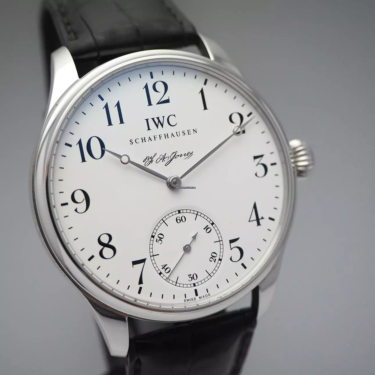 IWC Portugieser Handaufzug F.A. Jones PLATINUM 950 Limited IW 544202 Box+Papiere - Full Set Like NOS Full Set
