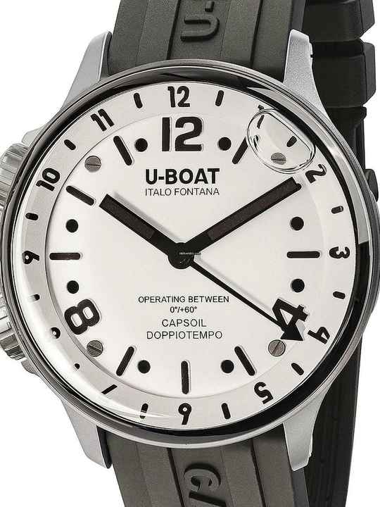  U-Boat 8888/A Capsoil Doppiotempo SS GMT Herrenuhr 45mm 10ATM 