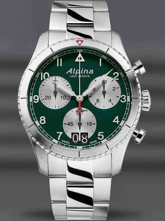  Alpina Startimer Pilot AL-372GRS4S26B Startimer Pilot Chronograph Herrenuhr 41mm 