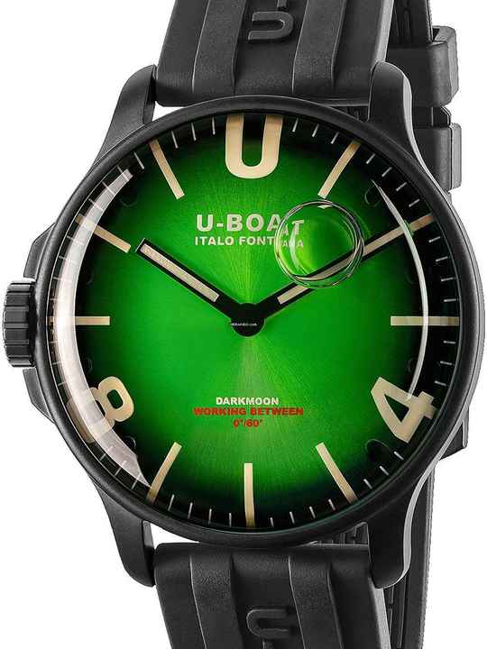  U-Boat 8698/D Darkmoon Green IPB Soleil Herrenuhr 44mm 5ATM 