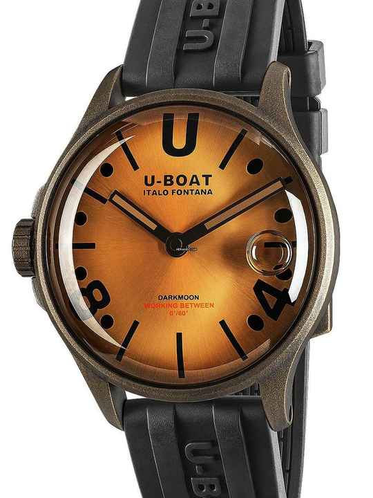  U-Boat 9547 Darkmoon Brown Vintage Herrenuhr 40mm 5ATM 