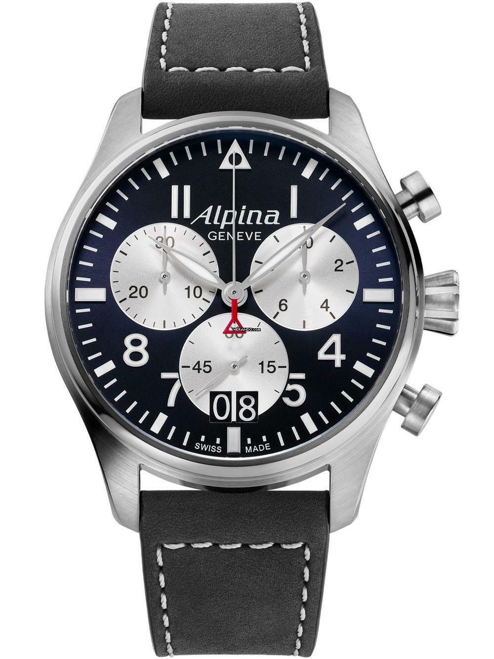  Alpina Startimer Pilot AL-372NS4S6 Startimer Pilot Chronograph Herrenuhr 44mm 