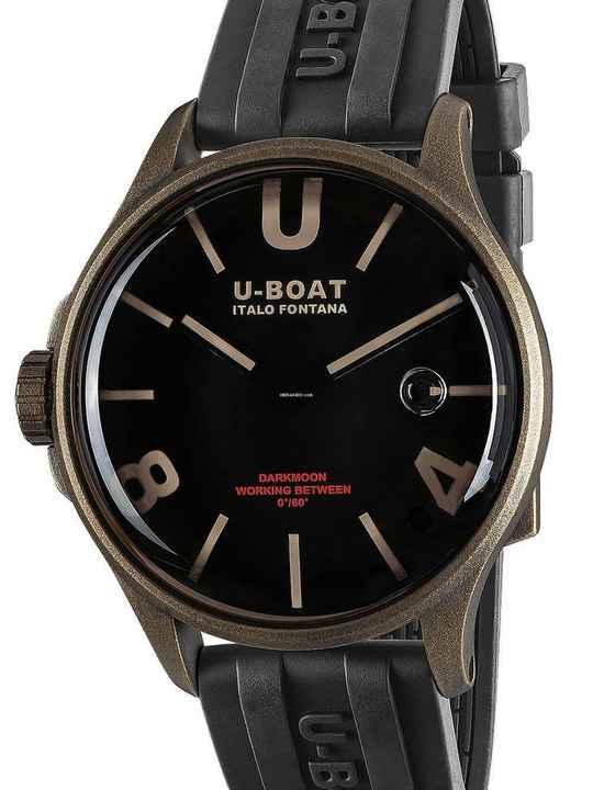  U-Boat 9548 Darkmoon Brown Vintage Herrenuhr 44mm 5ATM 