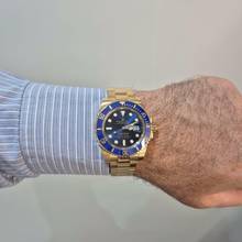Thumbnail von Rolex Submariner Date Full Yellow Gold 40mm Blue Dial Automático Completo