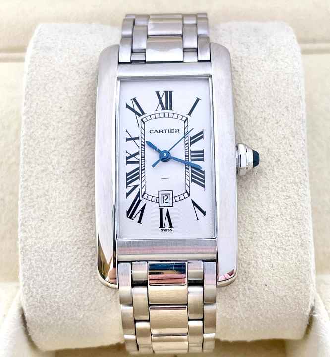  Cartier Tank Américaine only nice condition 18Kt. Whitegold  