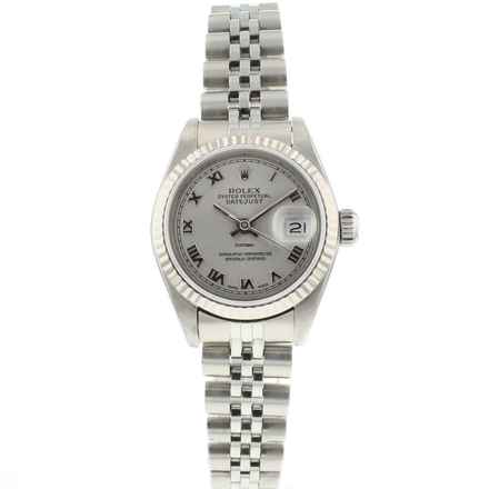  Rolex Lady-Datejust 26 Steel Jubilee Fluted Grey Roman Dial  