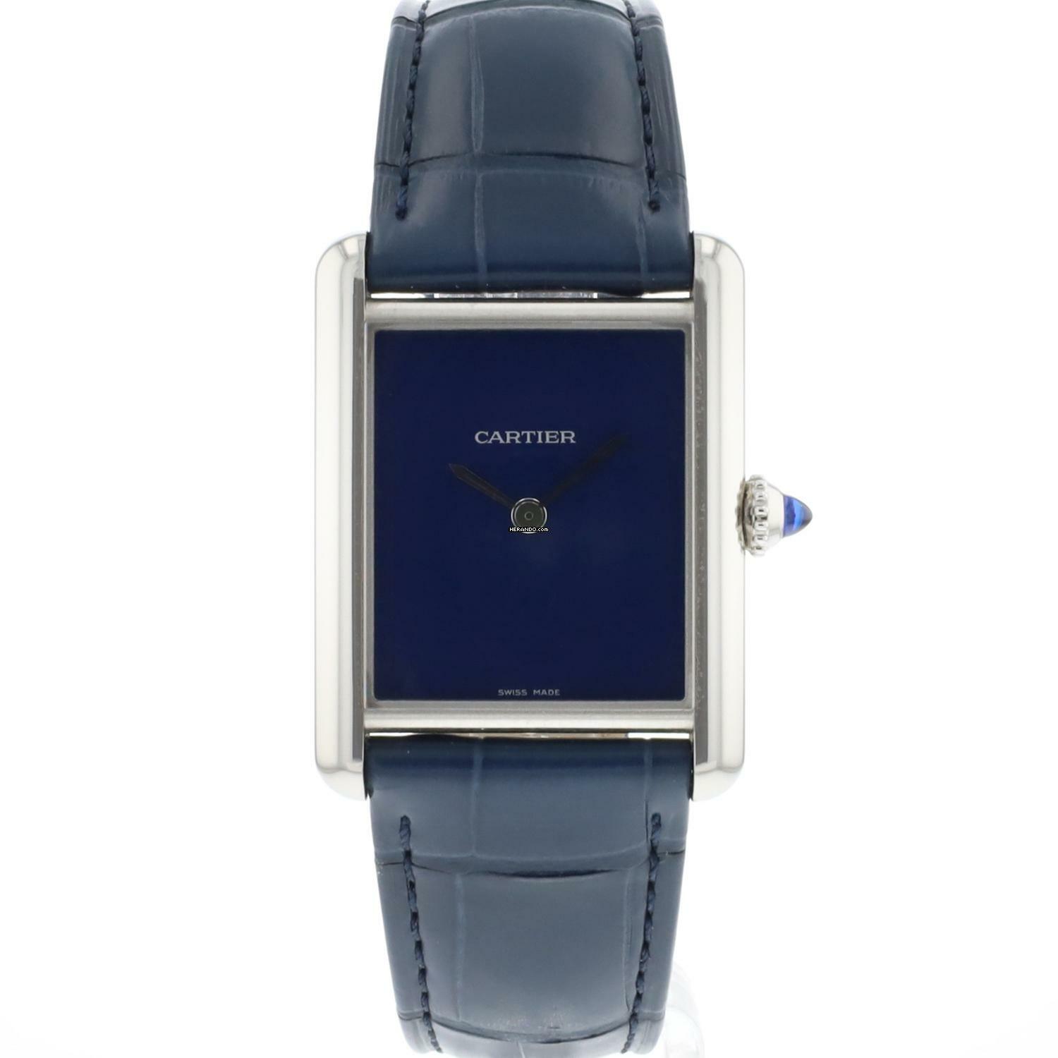  Cartier Tank Must Large Blue Dial  