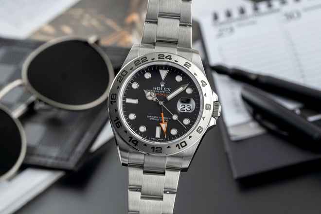  Rolex Explorer II Black Dial Edelstahl Automatik Herrenuhr Ref. 216570 B&P 2015 