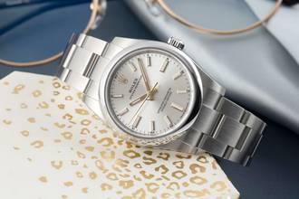 Thumbnail von Rolex Oyster Perpetual 34 Automatik Edelstahl Damenuhr Ref 124200 Box & Papiere