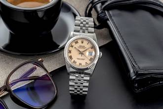 Thumbnail von Rolex Datejust 36 Stahl / Weissgold Automatik Herrenuhr Oyster Ref. 16234