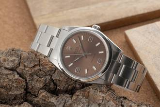 Thumbnail von Rolex Air King 34 Salmon Dial Edelstahl Automatik Herrenuhr Ref. 14000 B&P 1998