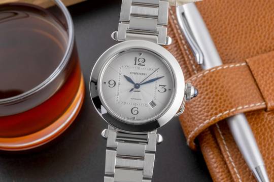  Cartier Pasha Edelstahl Automatik Herrenuhr Ref. WSPA0009 Box & Papiere 2022  