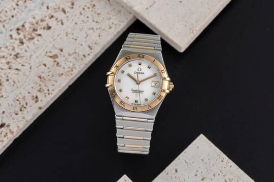  Omega Constellation Ladies Stahl / Gold Automatik MOP Damenuhr Ref. 1391.71.00 