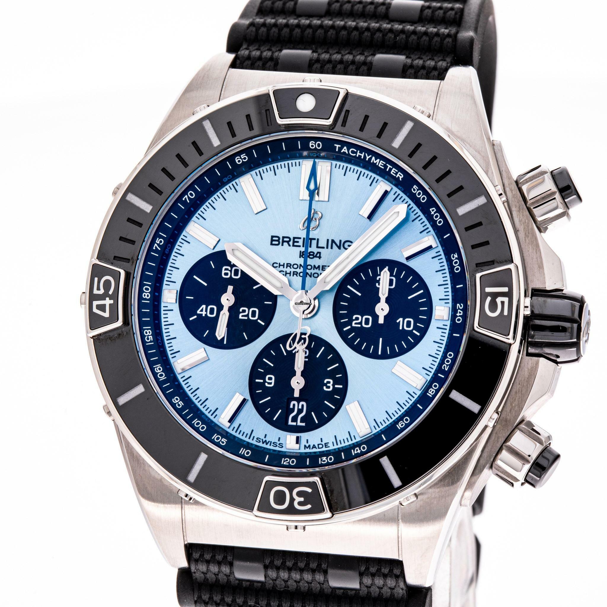 Breitling Chronomat Super Chronomat B01 44 Ice Blue – PB0136251C1S1 – like NEW – 2024 Full Set