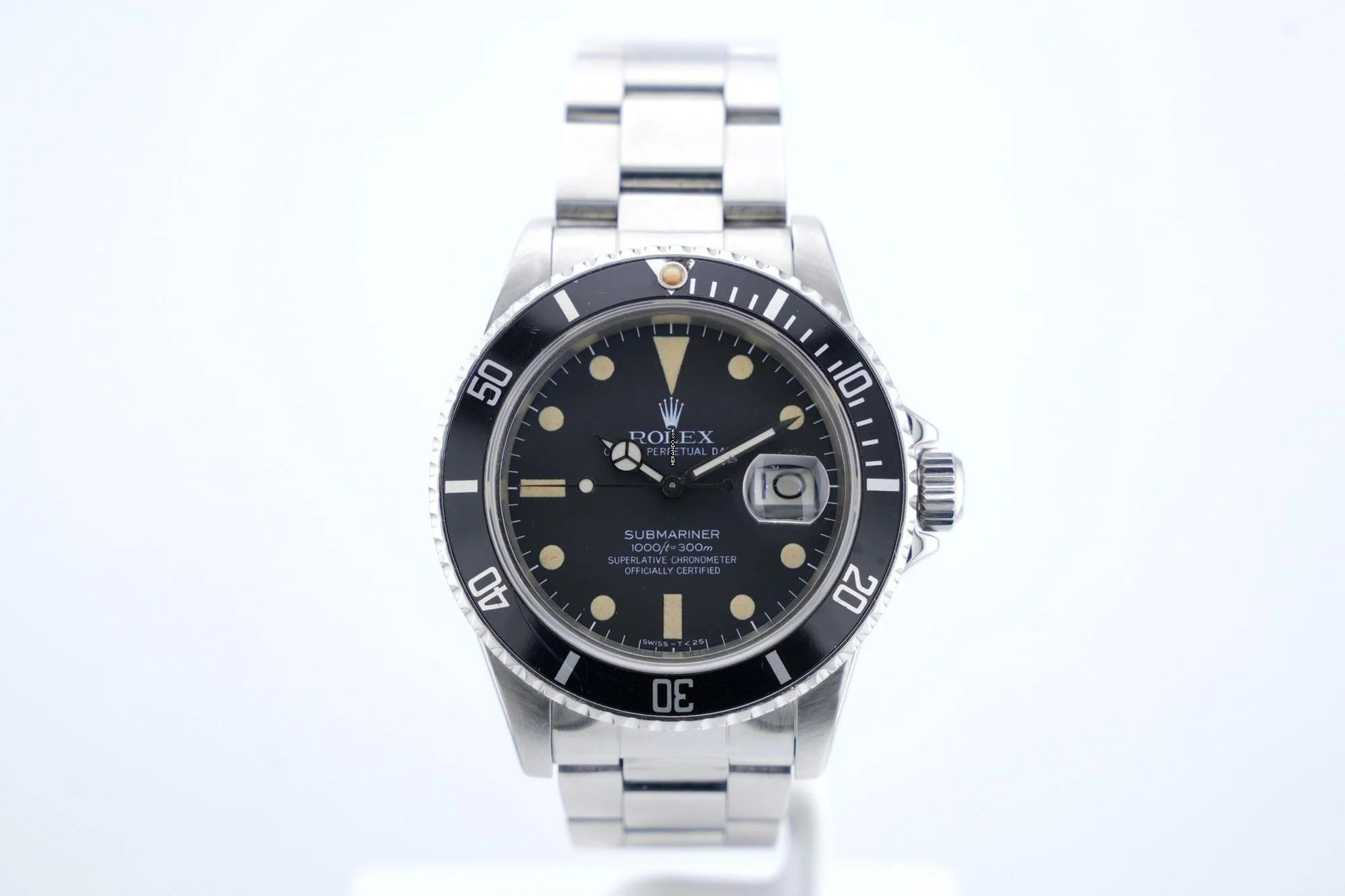 Rolex Submariner Date Pallettoni Matte Dial With Patina - 24 Months Warranty - 16800 1981