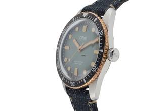 Thumbnail von Oris Divers Sixty Five X Momotaro Stahl / Bronze Automatik Herrenuhr Ref. 01 733 7707 4337 B&P