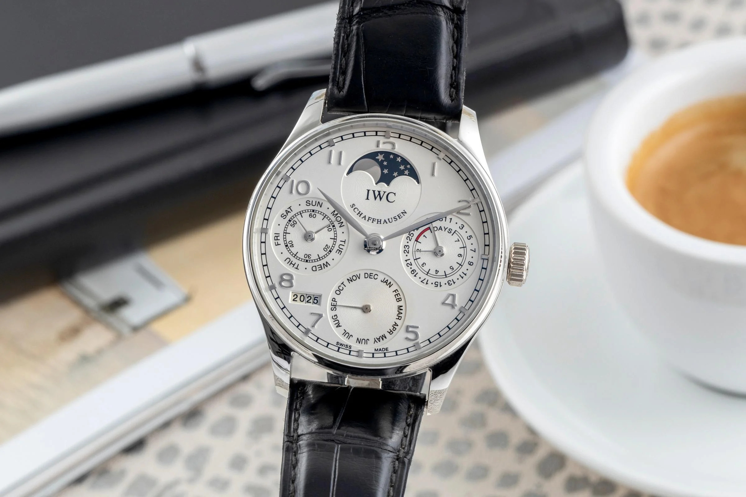  IWC Portugieser Ewiger Kalender Portuguese Perpetual Calendar 950 Platin Automatik Ref. IW502219 B&P 2009 