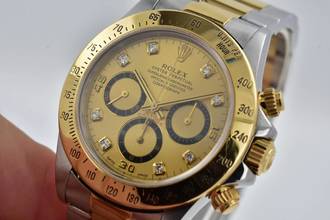 Thumbnail von Rolex Daytona Cosmograph Zenith 18k gold steel Gold Diamond Dial 16523