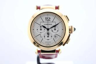 Thumbnail von Cartier Pasha Chronograph 42mm - Yellow Gold - With Box And Papers 2861 2009