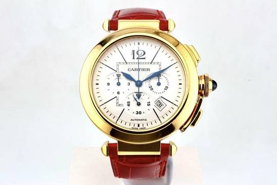  Cartier Pasha Chronograph 42mm - Yellow Gold - With Box And Papers 2861 2009 