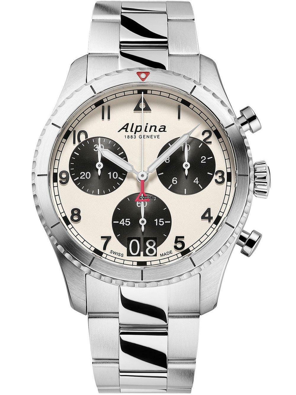  Alpina Startimer Pilot AL-372WB4S26B Startimer Pilot Chronograph Herrenuhr 