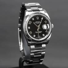 Thumbnail von Rolex Oyster Perpetual Date Black Diamond Dial Fullset LC EU