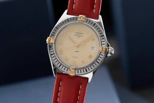  Breitling Callisto Stahl / vergoldet Quarz Herrenuhr Ref. B57045 