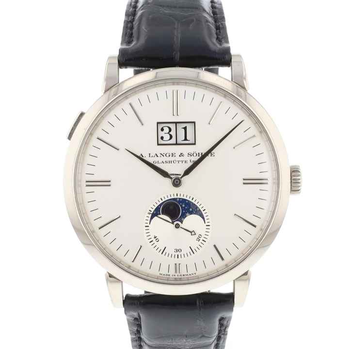  A. Lange & Söhne Saxonia Moonphase White Gold Silver Dial 