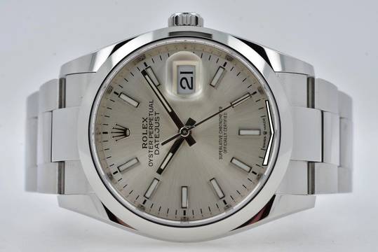  Rolex Datejust 36 Oyster Perpetual Datejust Silver Dial Oyster Bracelet 126200 Full Set 