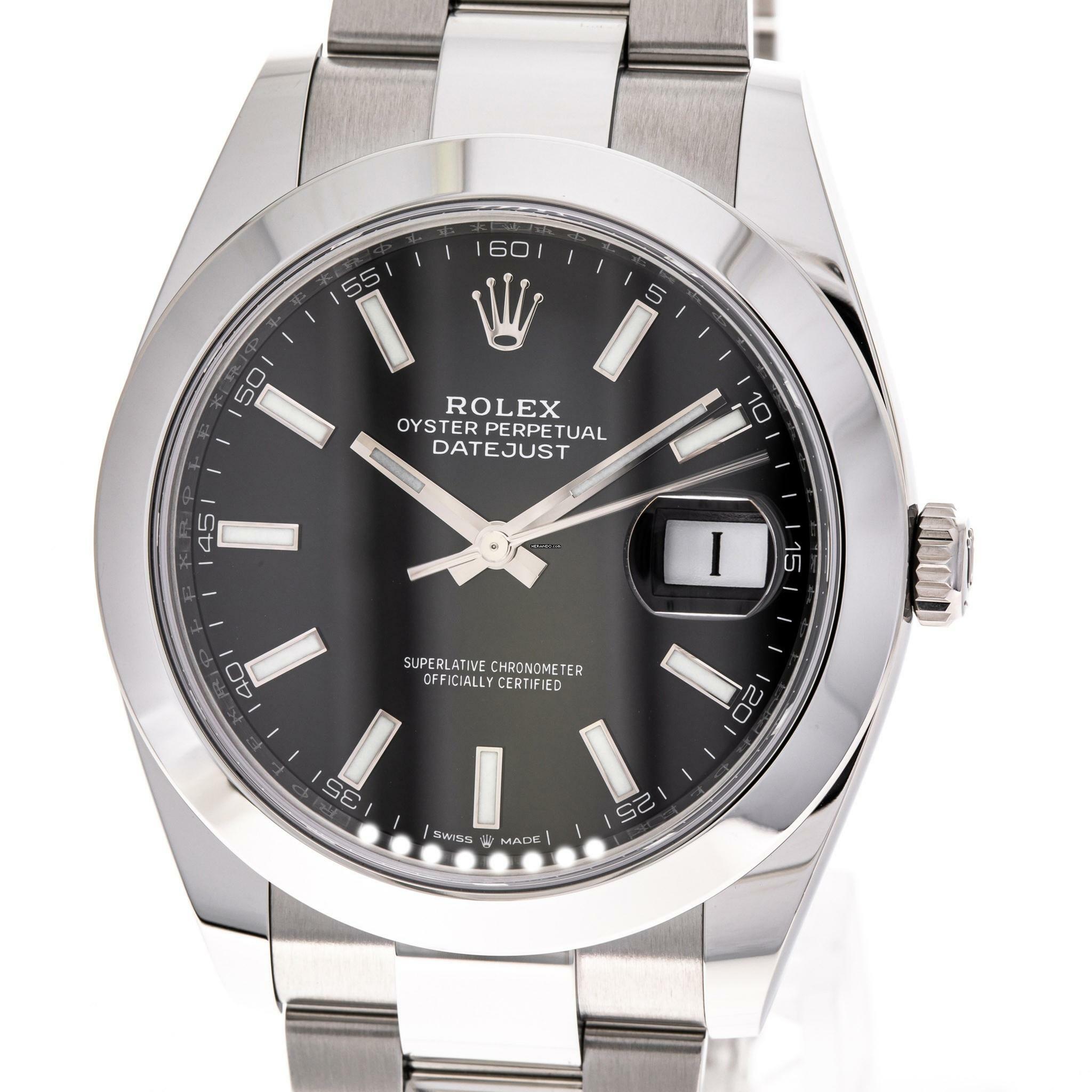 Rolex Datejust 41 Black Oyster – 126300 – like NEW – 2022 Full Set Lc100