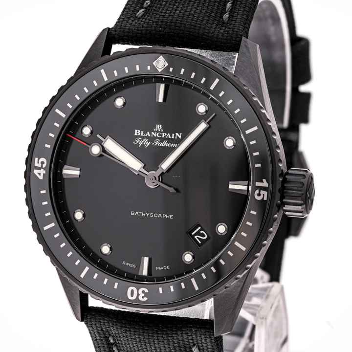  Blancpain Fifty Fathoms Bathyscaphe Black 43 – 5000-0130-B52A – like NEW – 2023 Full Set 