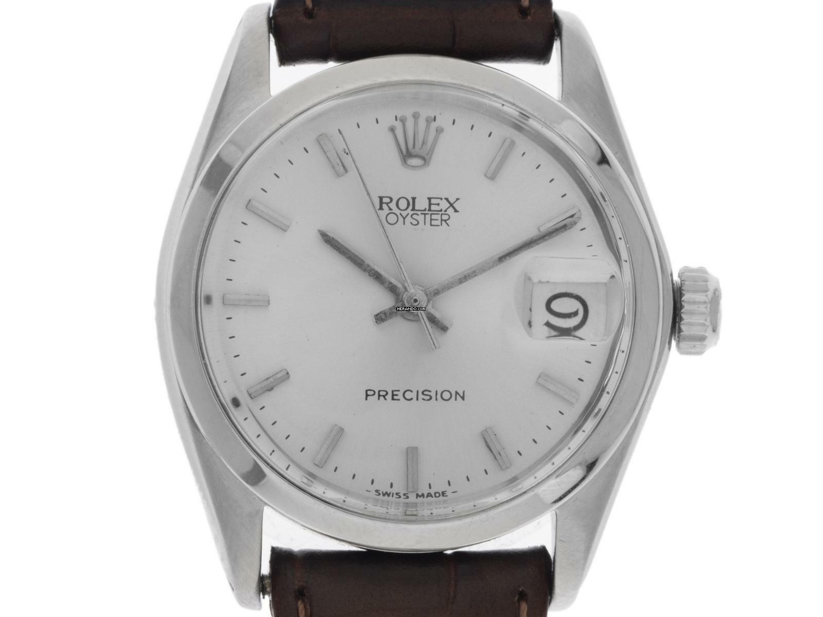 Rolex Oysterdate Precision open 6/9 Ref.6466 1973 original Box sehr gut Vintage