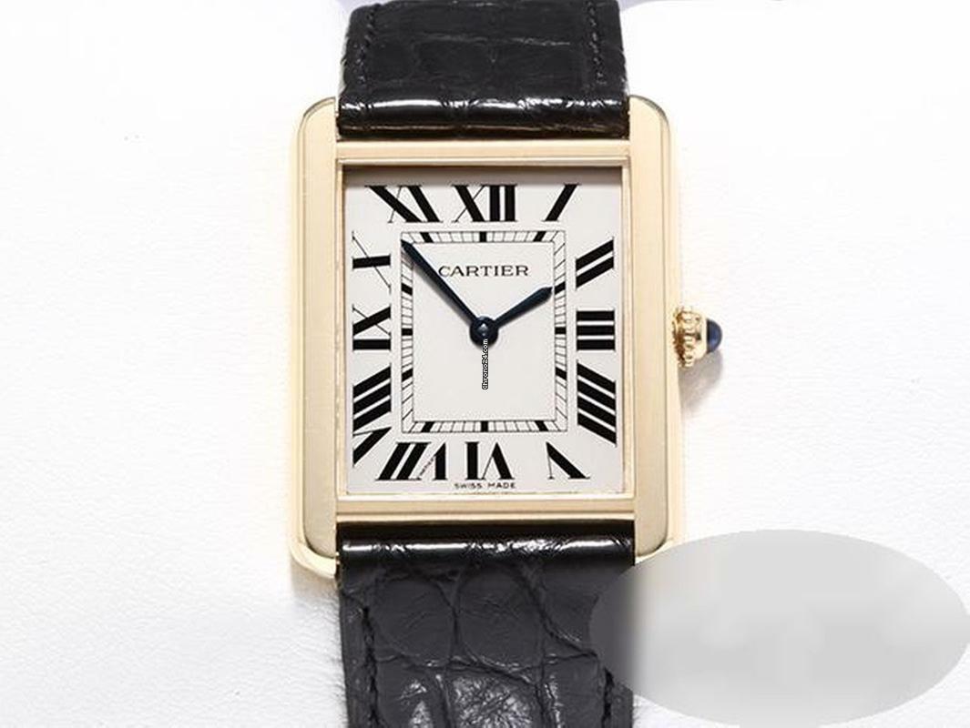Cartier Tank Solo Großes Modell Edelstahl Gelbgold 750 W5200004 2012 Stahl Gold