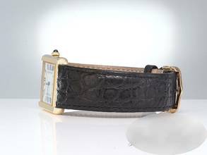 Thumbnail von Cartier Tank Solo Großes Modell Edelstahl Gelbgold 750 W5200004 2012 Stahl Gold