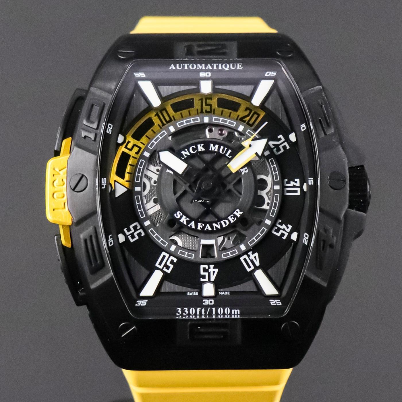  Franck Muller Skafander Steel Yellow Fullset 