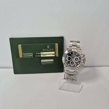 Rolex Daytona Full Steel Black Dial 40mm Automático Completo 