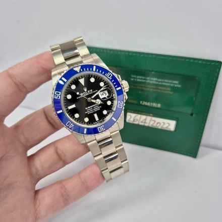  Rolex Submariner Date Cookie Monster Ouro Branco 41mm Automático Completo 