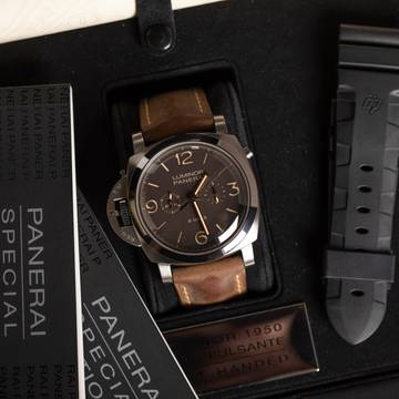  Panerai Luminor 1950 Chrono Left-handed 8 Monopulsante Full Set,Limited to 300 Pieces 