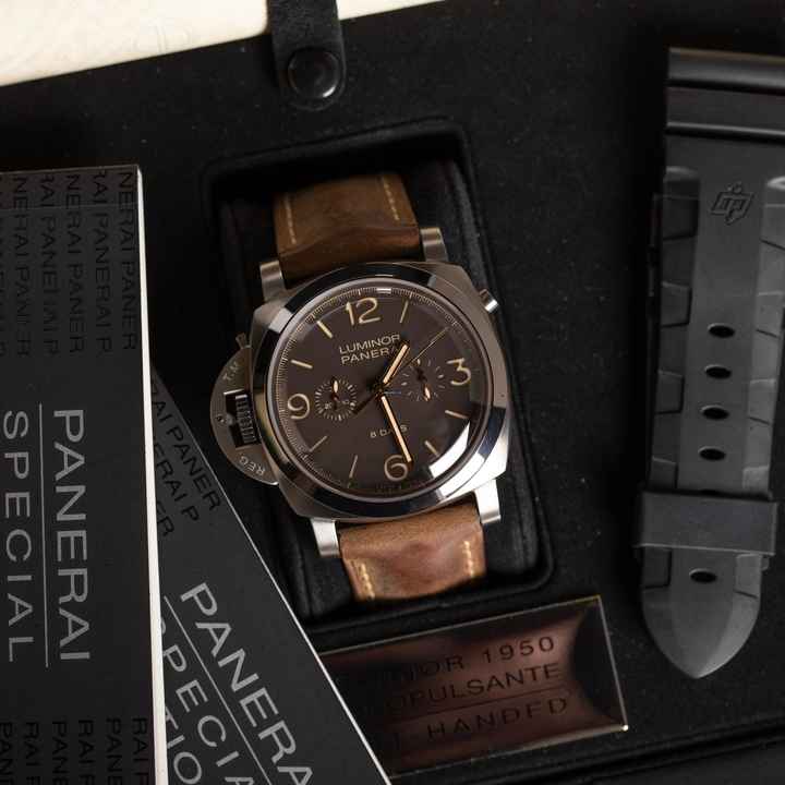  Panerai Luminor 1950 Chrono Left-handed 8 Monopulsante Full Set,Limited to 300 Pieces 