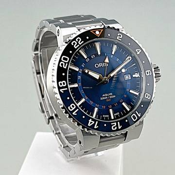  Oris Aquis Carysfort Reef Limited Edition 01 798 7754 4185-Set M 0XX4 2000 Stück Stahlband GMT Stahlgehäuse 43,5 mm Keramik Lünette mit GMT - Skala 