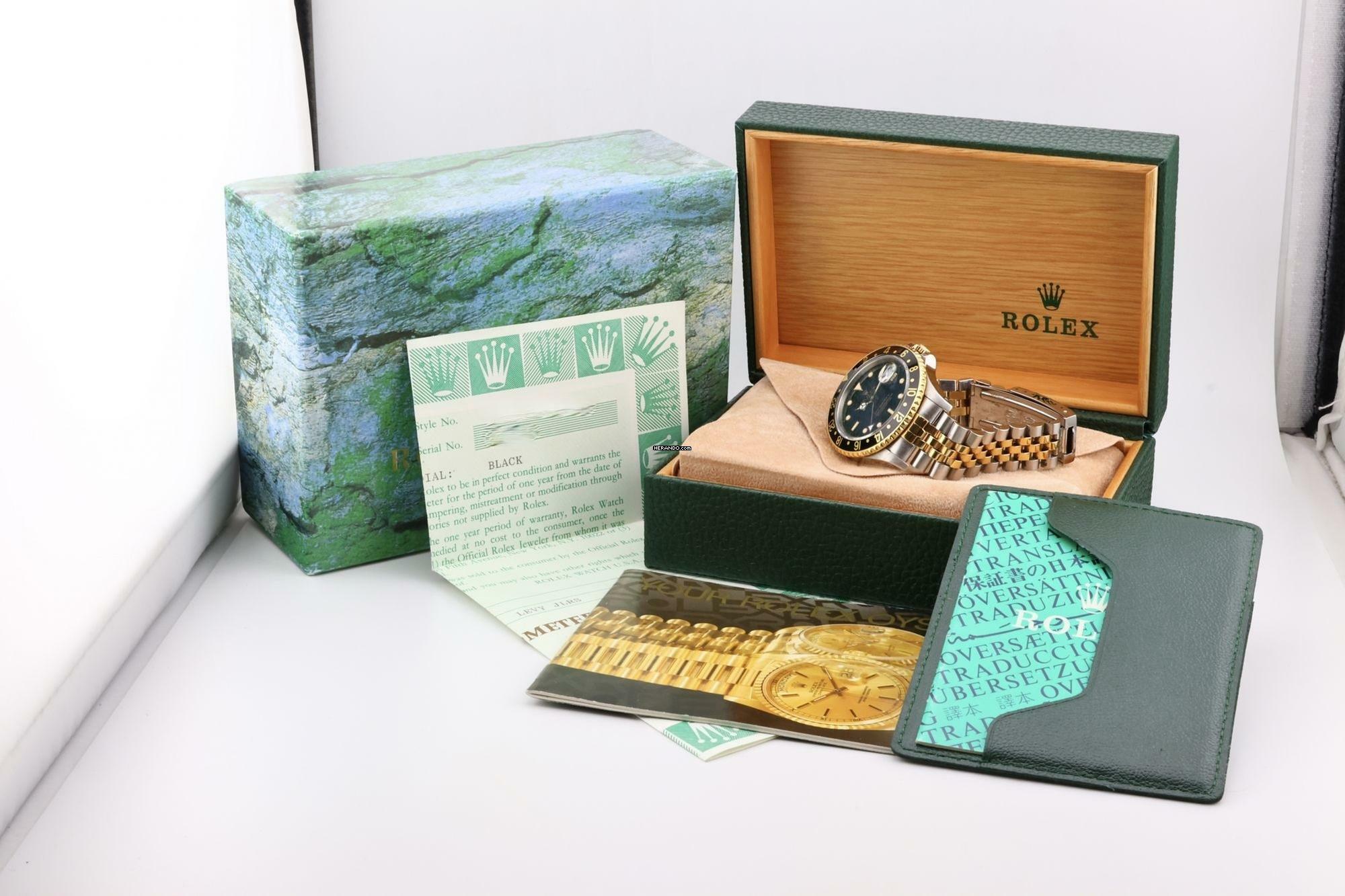  Rolex GMT-Master II 40mm - Black Dial - Jubilee Bracelet - With Box And Papers - 24 Months Warranty 16713 1997 