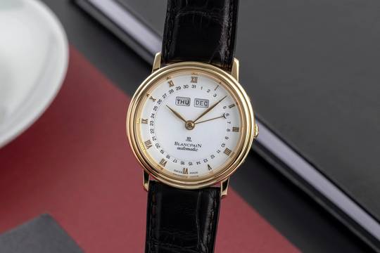  Blancpain Villeret 18k (0,750) Gold Automatik Herren Ref. 6695-1418 Papiere 1999 