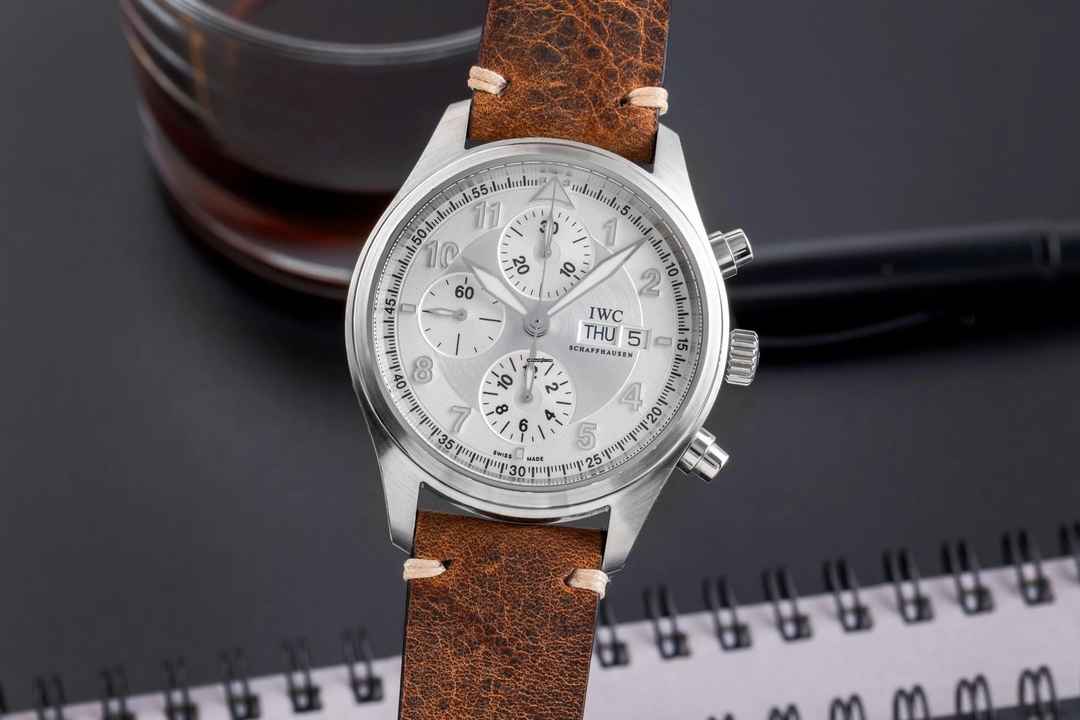  IWC Fliegeruhr Spitfire Chronograph Schaffhausen Fliegeruhr Chronograph Automatik Stahl IW371702 