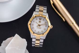 Thumbnail von TAG Heuer Aquaracer Stahl / vergoldet Quarz MOP Dial Ref. WAF1320.BBO820