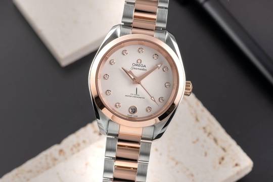  Omega Seamaster Aqua Terra Stahl / Gold Automatik Damenuhr Ref. 220.20.34.20.52.001 B&P 