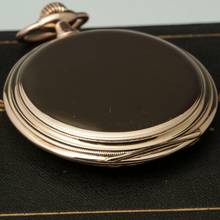 Thumbnail von A. Lange & Söhne Full Set Glashütter Sprungdeckel Taschenuhr Royal mit Perlenrand 14k Gold 1908 Zertifikat vom Uhremnuseum in Glashütte Original Leder Etui